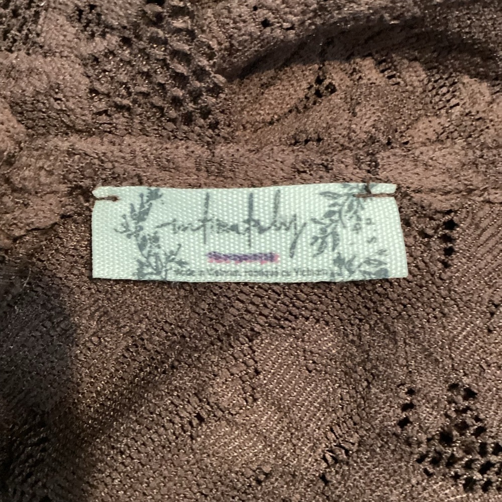 Intimately Free People In Rotation Lace Layering Top Size S Brown - Picture 6 of 7